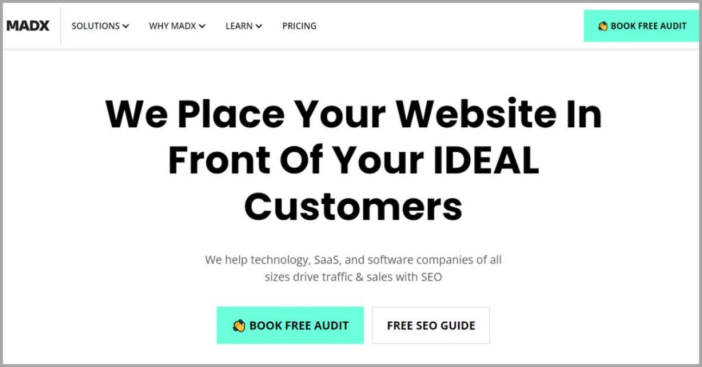 Best saas seo agencies - Madx