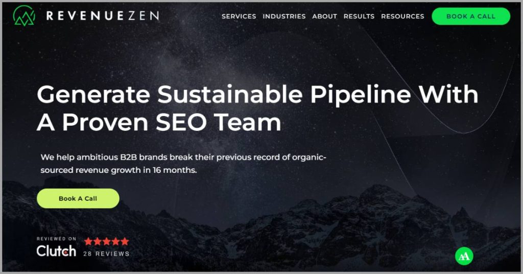 Best saas seo agencies - RevenueZen